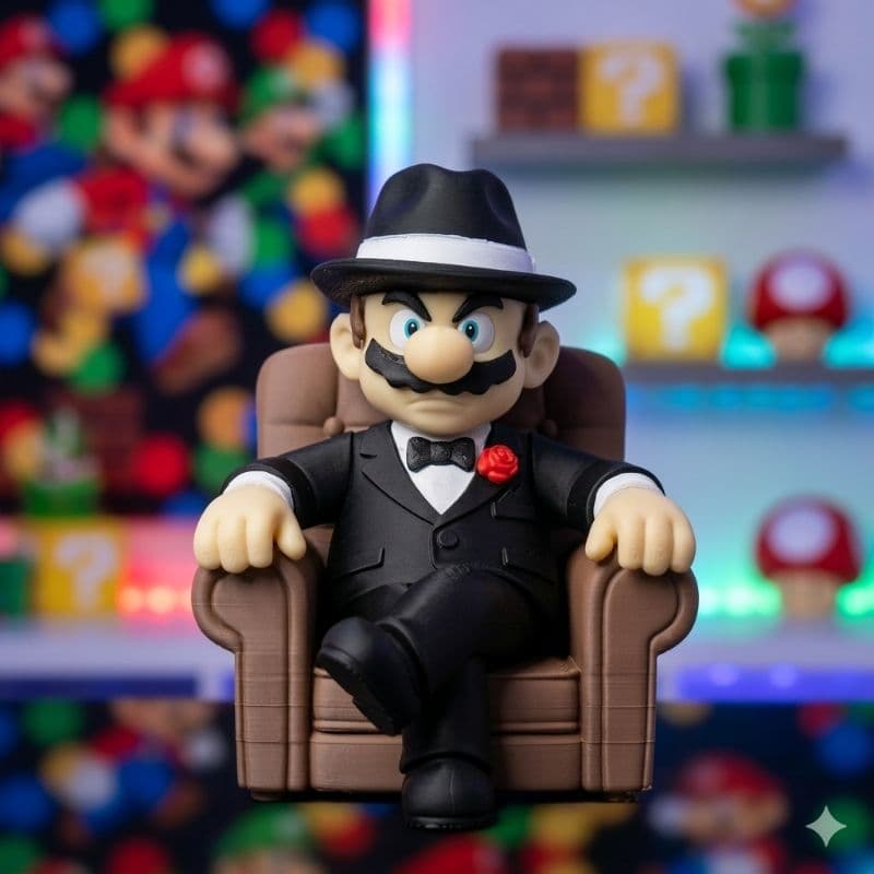 Action figure Super Mario Poderoso chefão - colecionável exclusivo