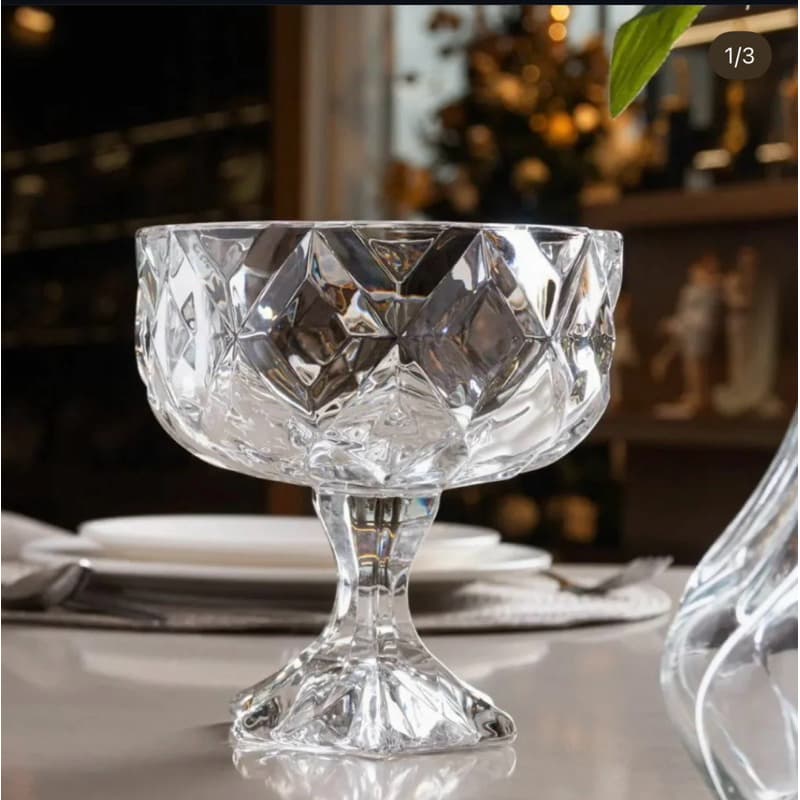 Bomboniere De Vidro Baleiro Potes Taça Balas 600ml 16x13,5cm Centro De Mesa Potiche Sala Bombons
