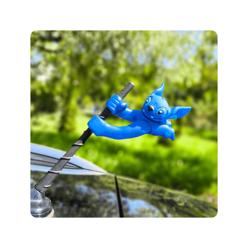 Enfeite Antena Stitch Rato Azul Haste Grossa Bichinho Carro Brinquedo Automotivo Cartoons Personagem
