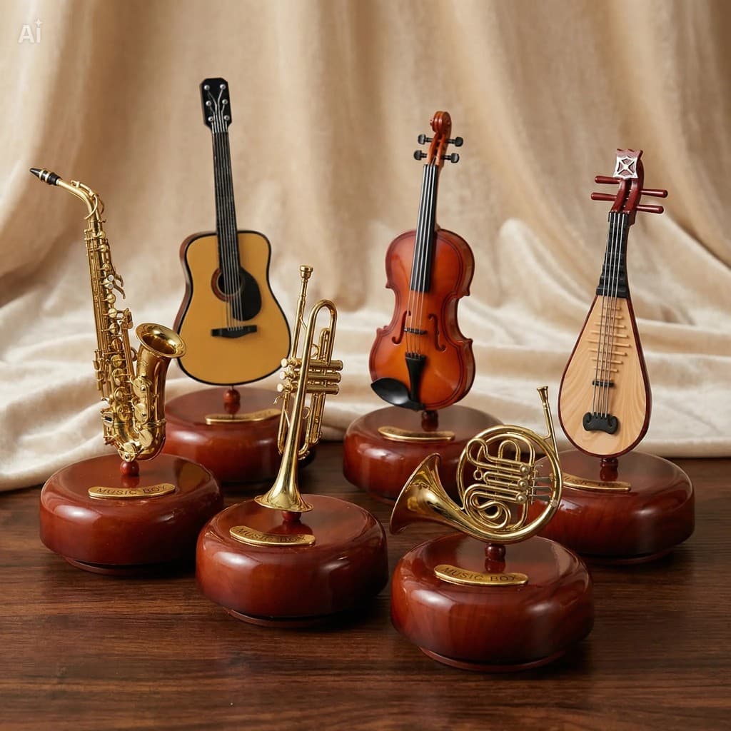 Enfeite Musical Retrô Instrumentos Violino Violão Sax Trompete Trompa ou Alaúde - BC24224