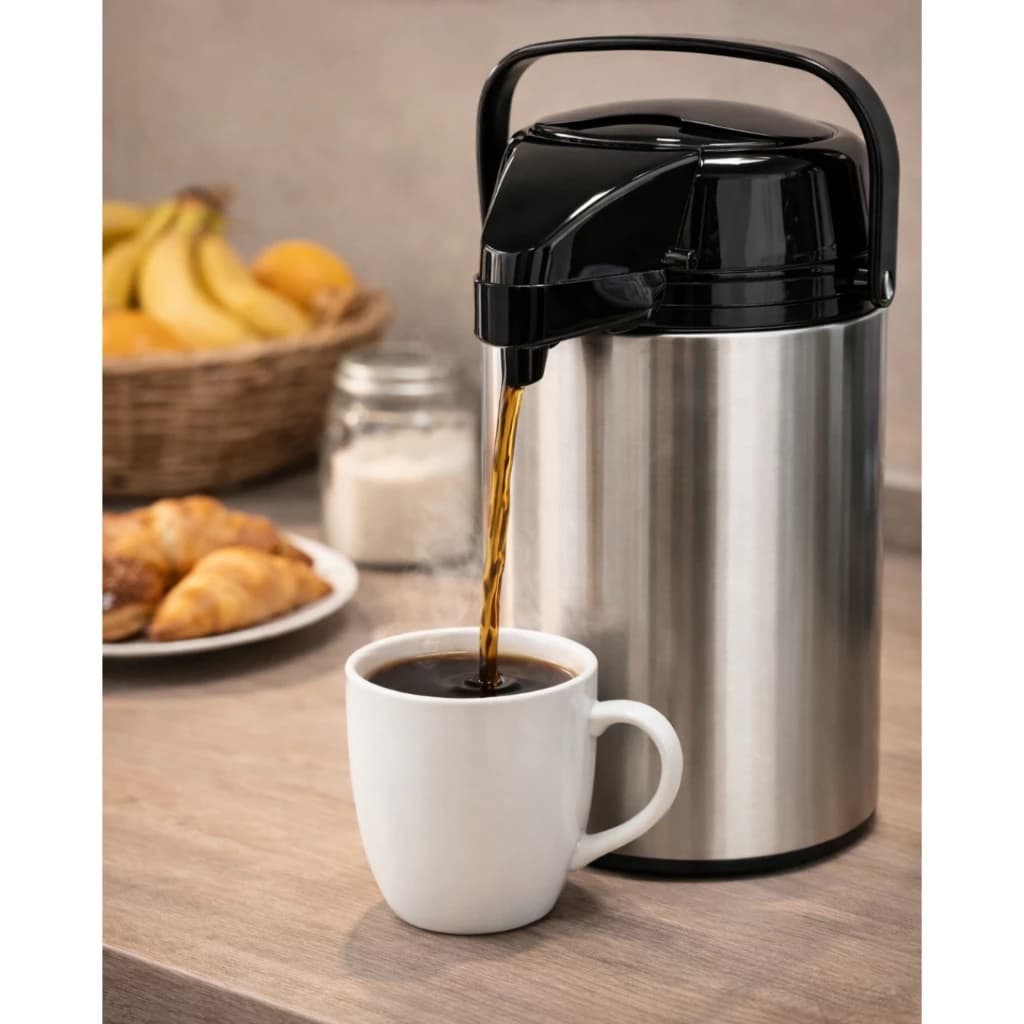 Garrafa Térmica Inox 1 Litro Alta Durabilidade Manter Bebidas Quentes Frias Portátil Café Chá