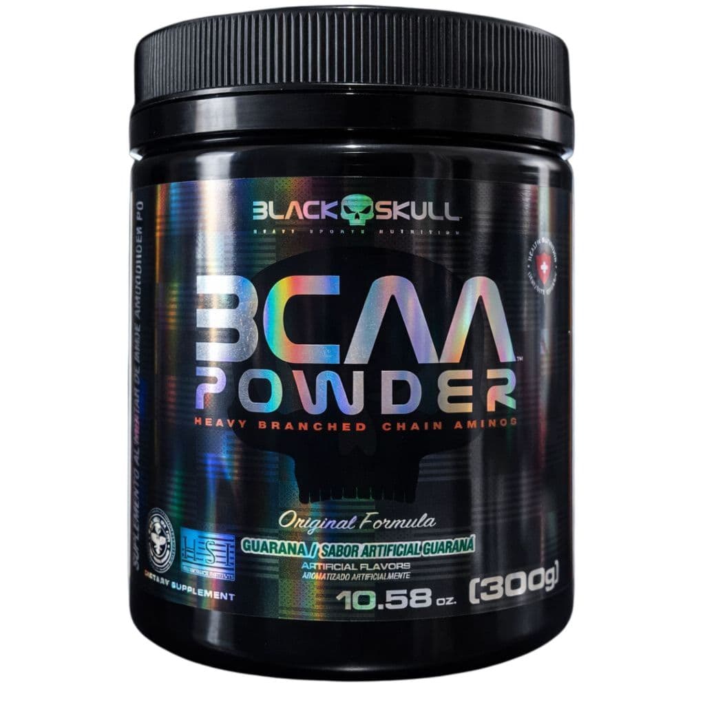BCAA Powder 300g  Black Skull Original Formula Aminoácidos Guaraná /Melancia