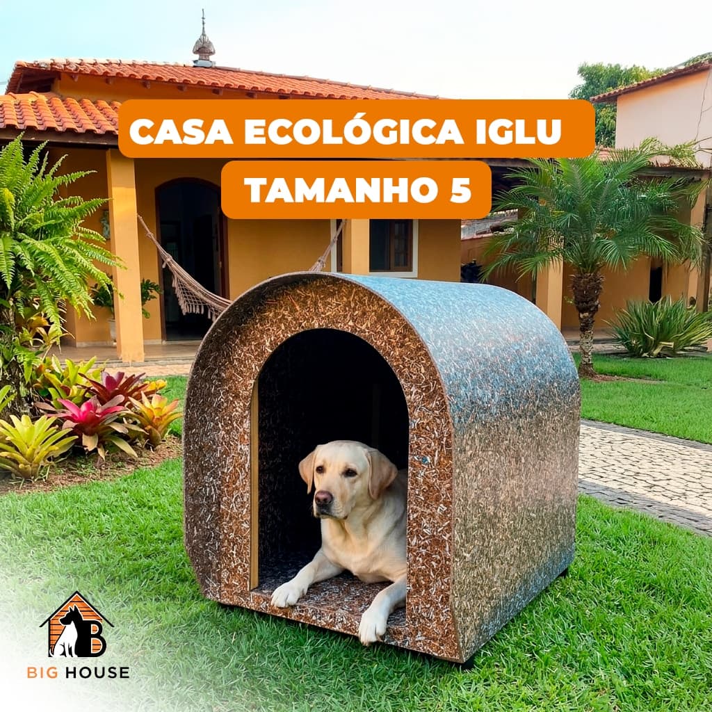 CASA CASINHA IGLU ECOLÓGICA PARA CÃO CÃES CACHORROS PORTE MEDIO Nº5