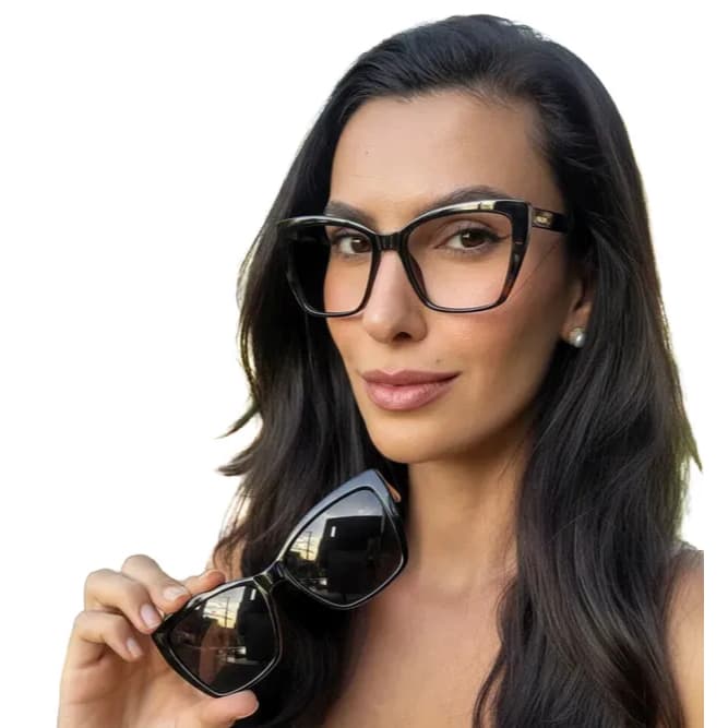 Armação Óculos Feminino OSÔNIO OS7700 Clip On Premium