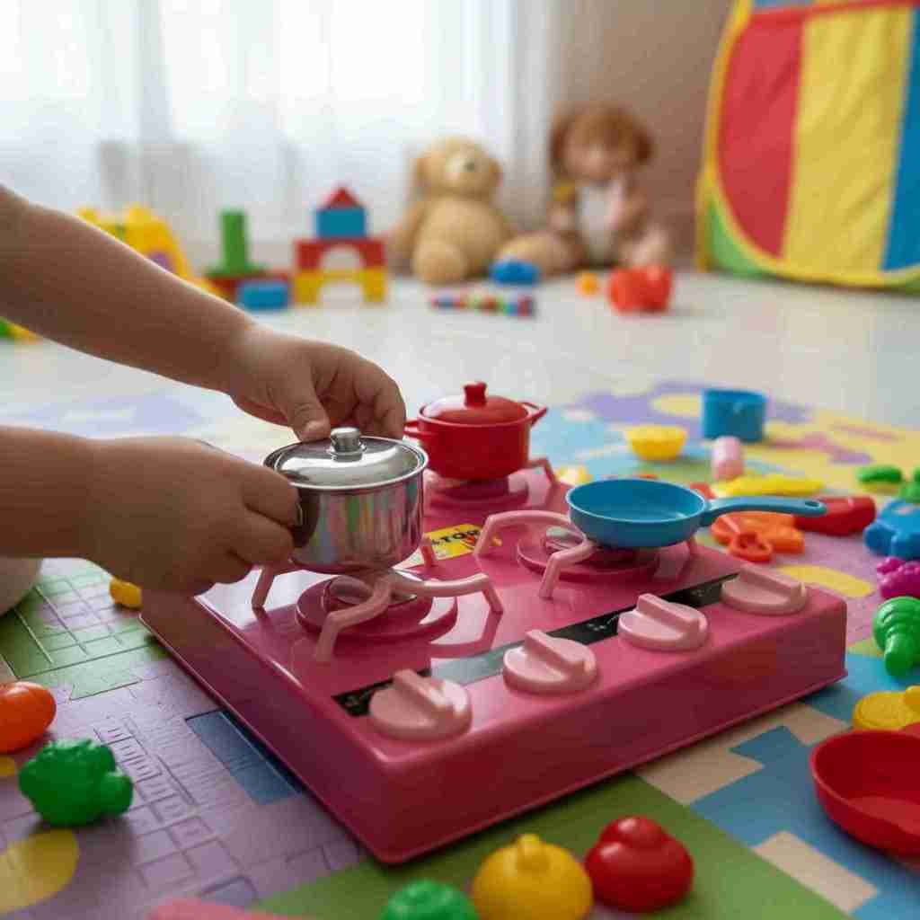 Mini Cooktop fogão infantil colorido Dia das Crianças Natal presente Aniversário
