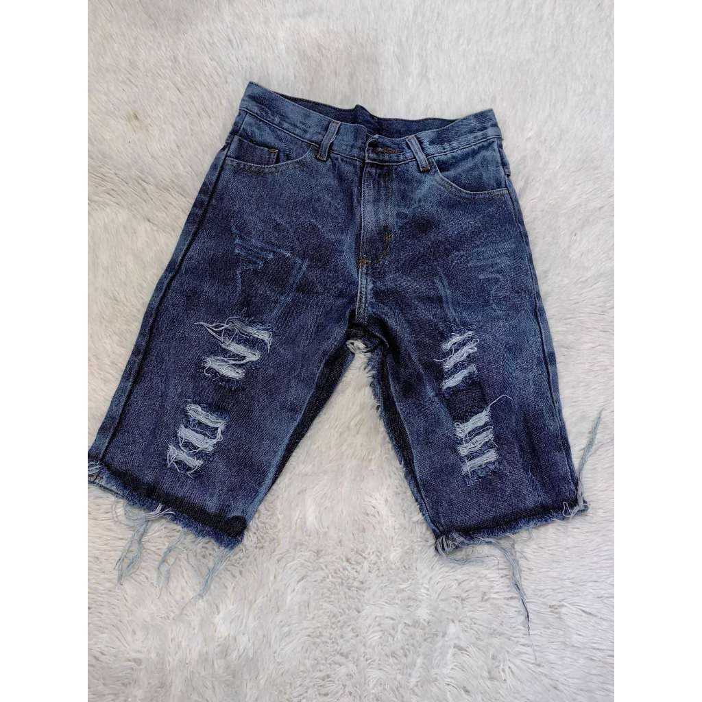 Modas Bermuda Masculina Bermuda Jeans rasgada Reveillon Verao