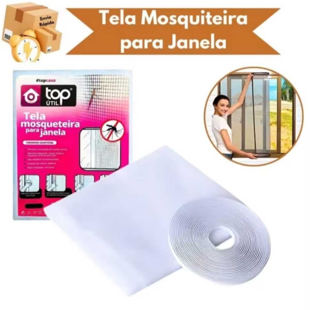 Tela Mosquiteira para Janela 1,5 m x 1,8 m | Proteção Contra Mosquitos e Insetos