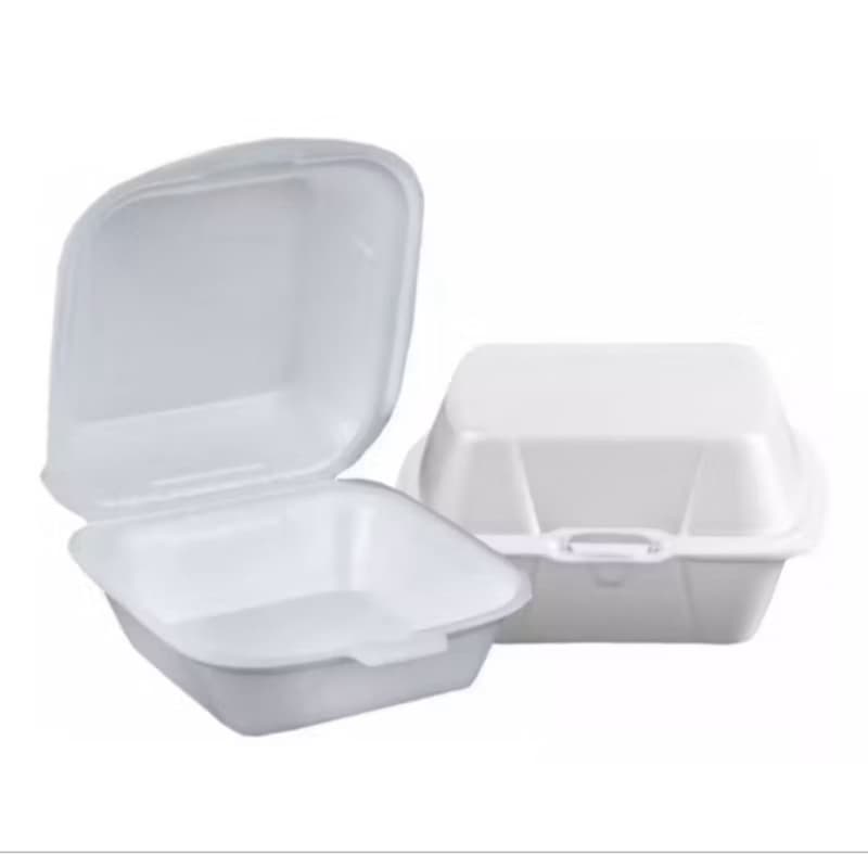 Hamburgueira 01 Isopor Para Delivery H1 Embalagem Batata Frita Salada C/ 50 Unidade
