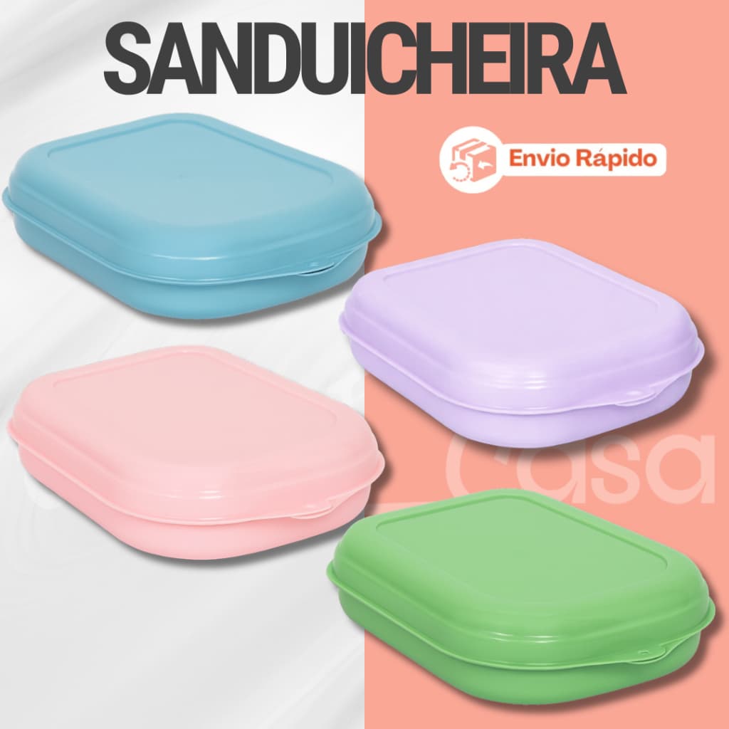 Pote Sanduicheira Porta Lanche Sanduiche