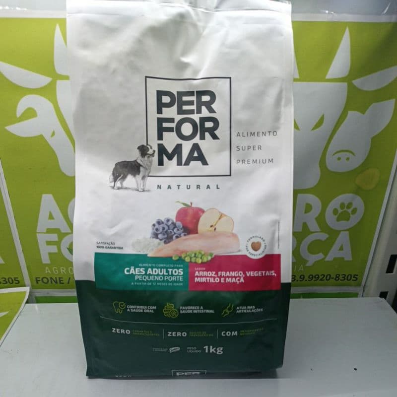 parforma ração 100% Natural super Premium adulto raça pequena 1kg