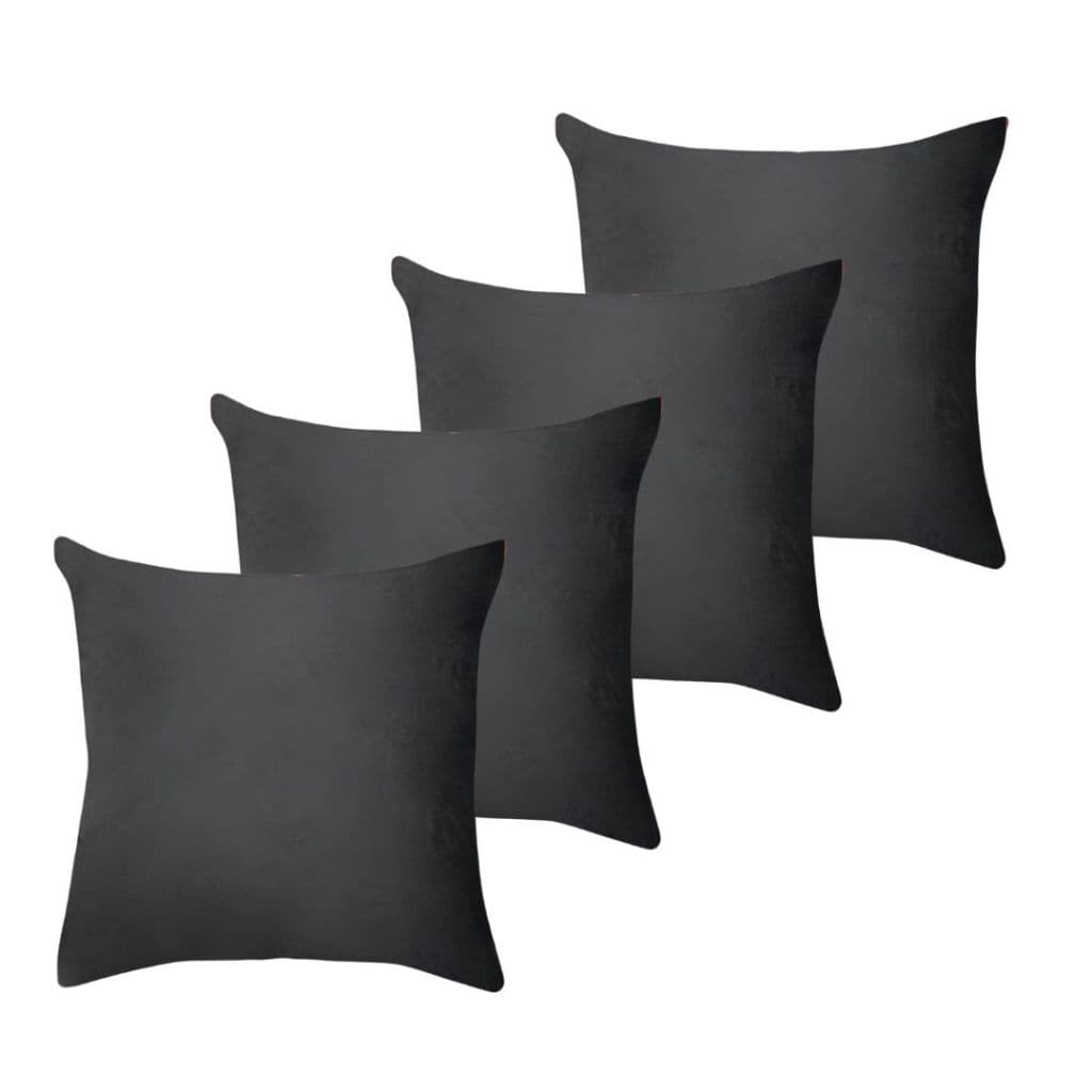 Kit 4 Capas de Almofadas Suede Liso 45x45cm Decorativas