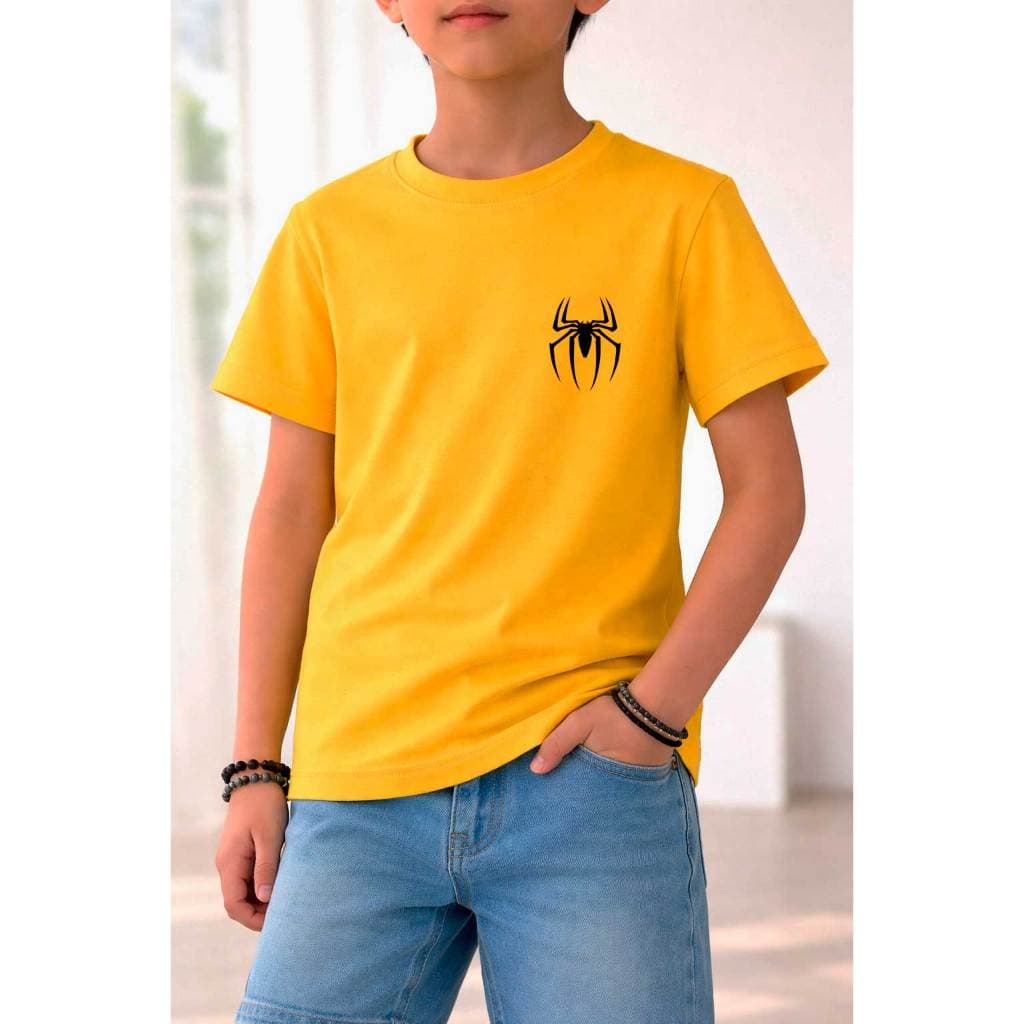 Camiseta Infantil Meninos Moda Street Blusa Juvenil Estampa Aranha Novidade