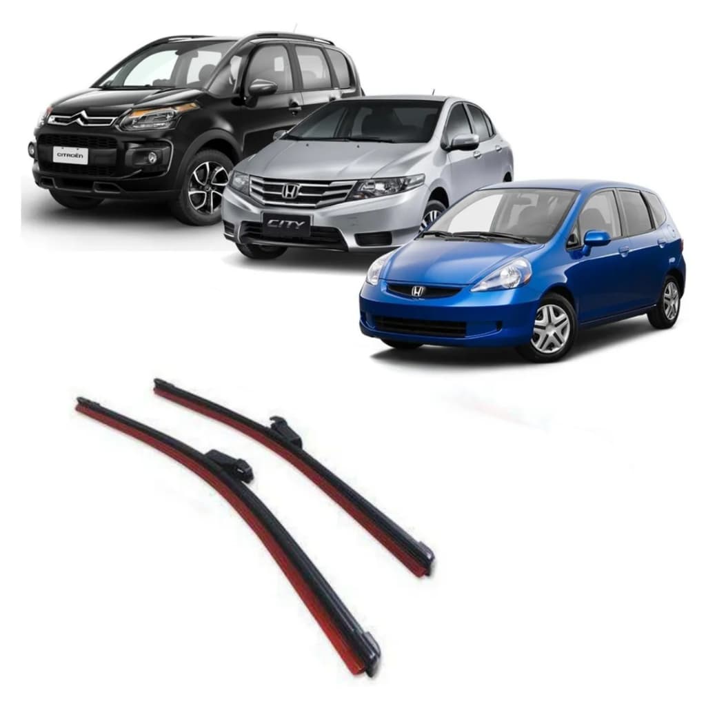 Par Palhetas Limpador Para-brisa Honda Fit,city,c3,aircross