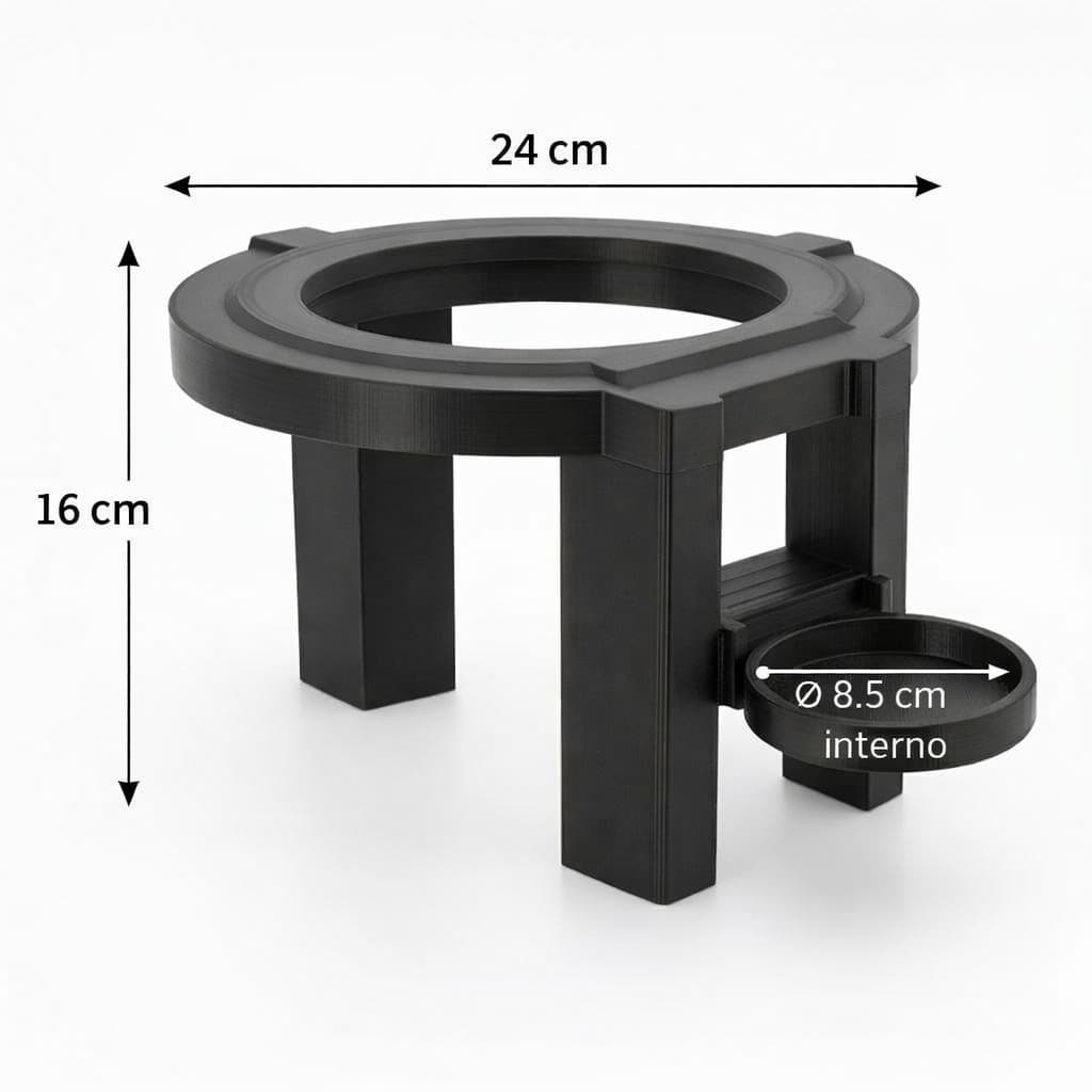 Suporte para Garrafa Térmica / Galão 7,5L a 10L Water jug– Base Estável em PLA | com suporte para Copo