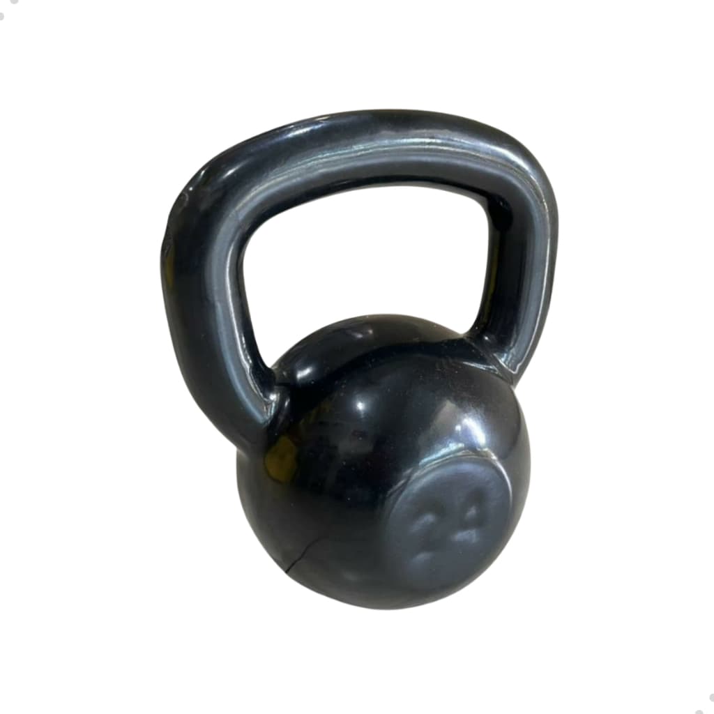 Kettlebell Emborrachado 24kg Peso Academia Fitness Musculação Preto Multifuncional Crossfit Treino
