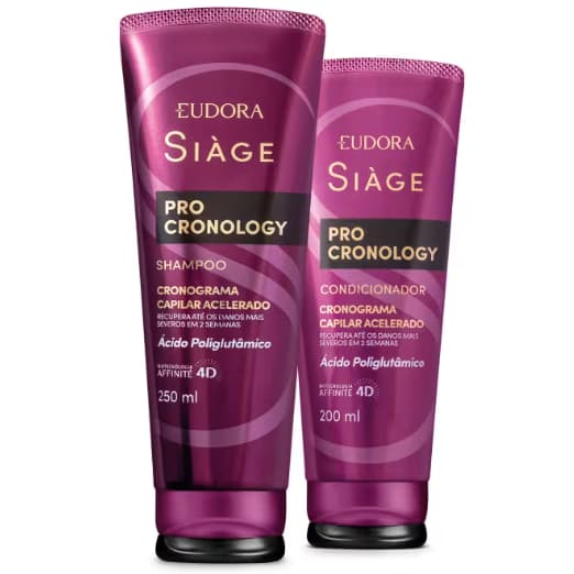Combo Siàge Pro Cronology: Shampoo 250ml + Condicionador 200ml