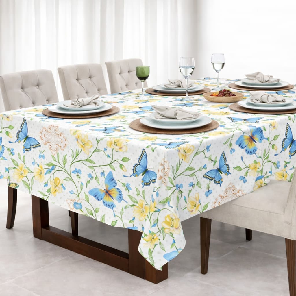 Toalha de Mesa Oxford 6 Lugares Estampada Lavável Moderna