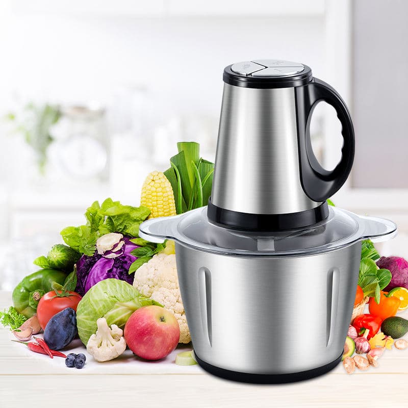Triturador De Alimentos Picador Elétrico Multiprocessador Com ALÇA 2/3L 110V E 220V Processador Multifuncional Moedor