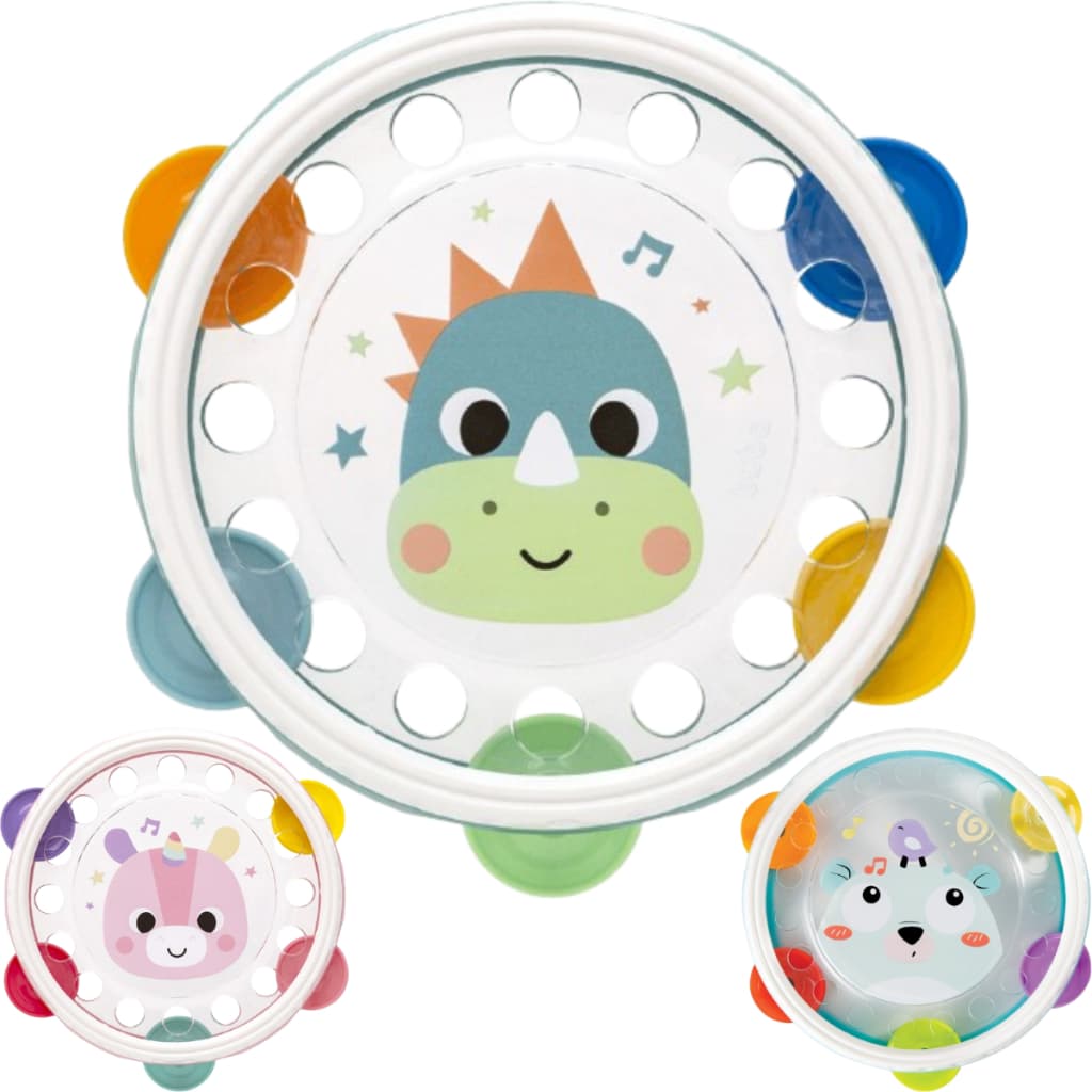 Pandeiro Buba Meu Primeiro Pandeiro Brinquedo Musical Cores BubaZoo Instrumento Musica Chocalho