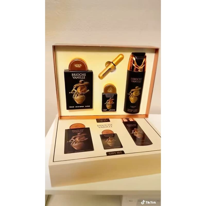 Kit Perfumes Brioche Vanille Lattafa EDP Unissex 4 peças