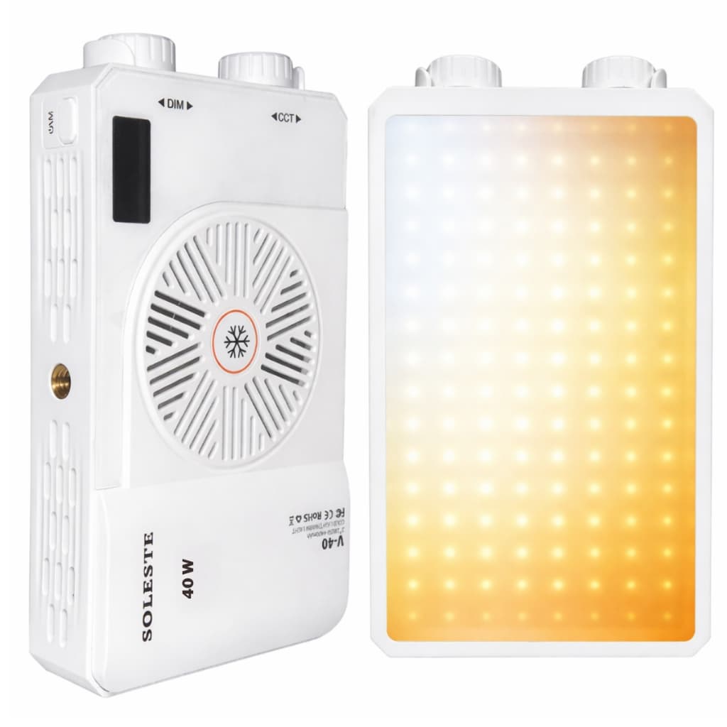 Mini Luz LED Soleste V40 40W Portátil 2500K-9000K