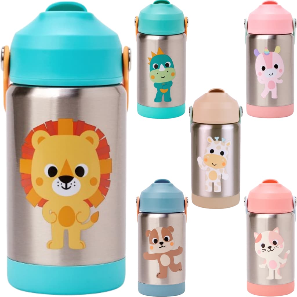 Garrafa Térmica Buba Infantil Com Canudo Em Silicone Macio