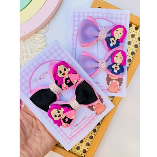 laço infantil Emilly Vick, laço infantil personagem, tiara emilly vick