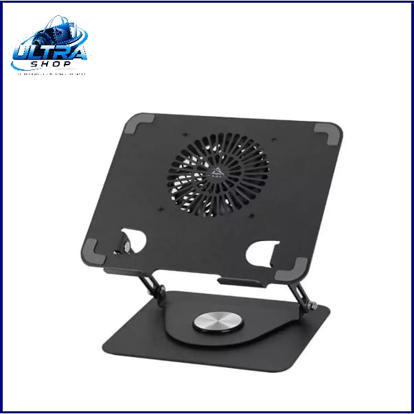 Suporte De Mesa Metal Com Cooler Forte Para Notebook Ate 17 Polegadas Giratoria 360º LAY YL-231