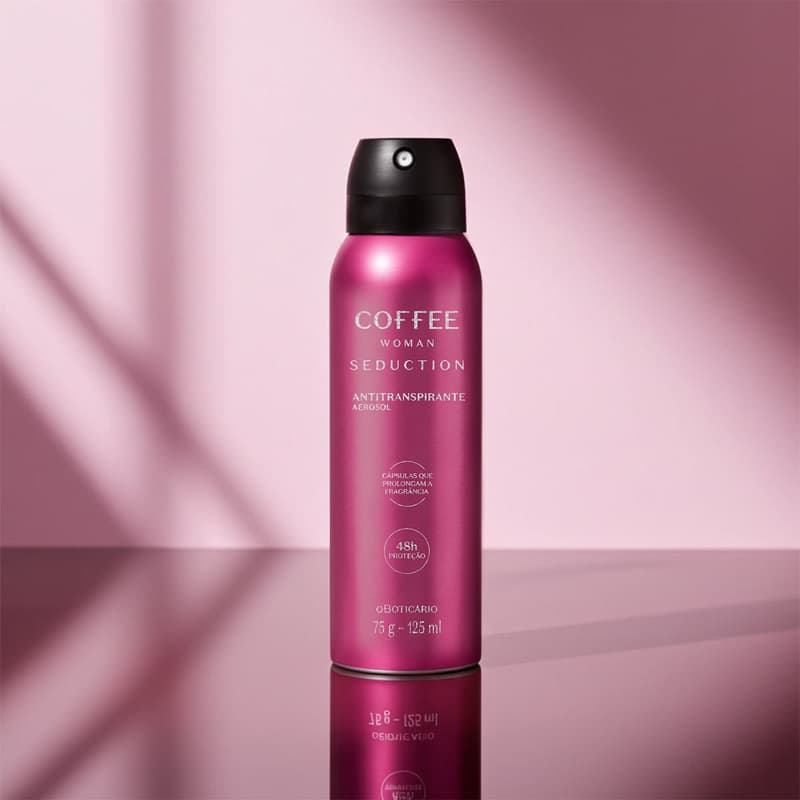 O Boticário Coffee Woman Seduction Desodorante Aerosol 75g - Proteção 48h e Perfume Sofisticado