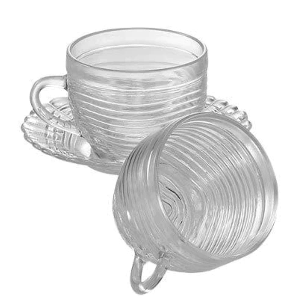 Jogo de Xicara  Peças Xícaras 260ml s/Pires MODERNA Transparente Cristal Crystal