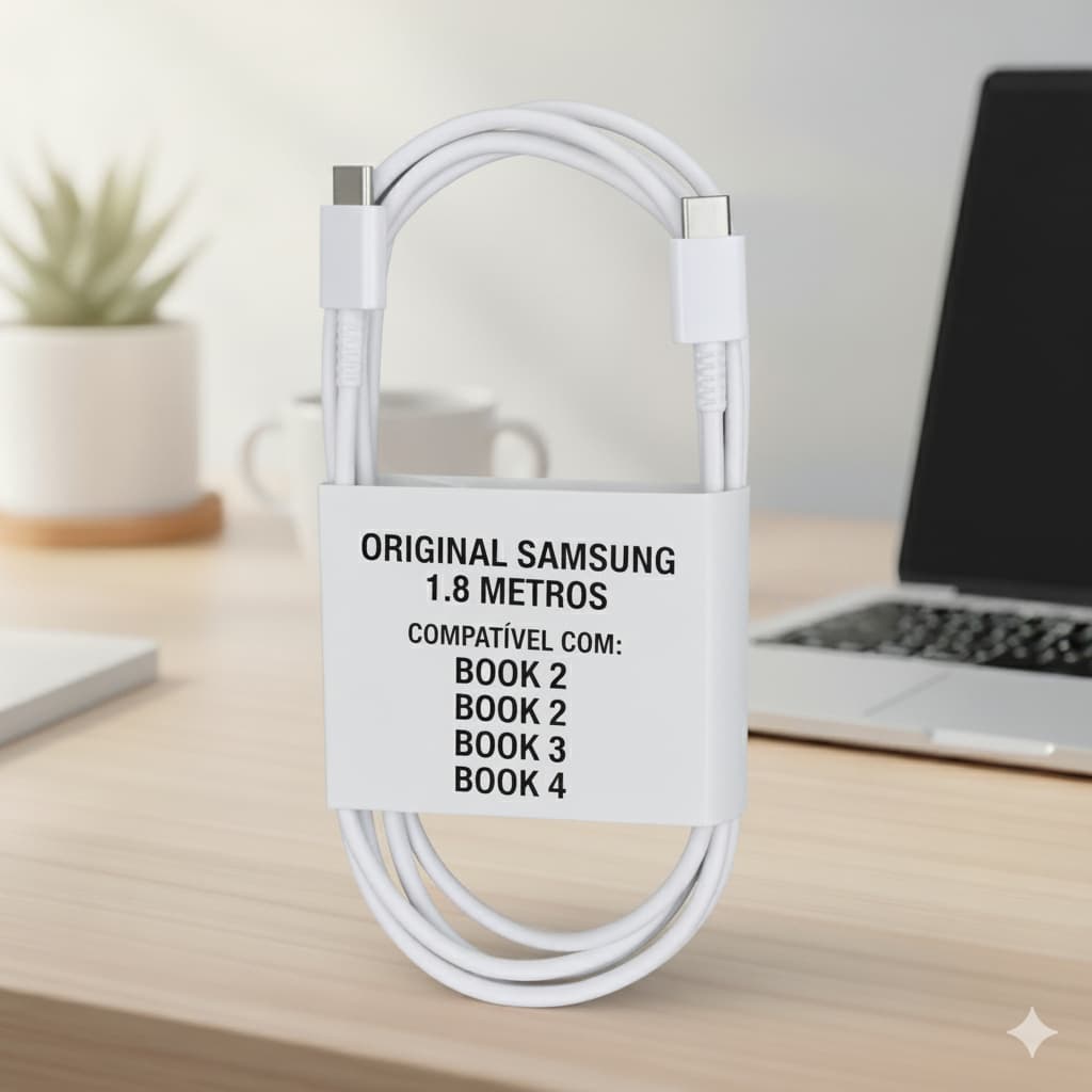 Cabo Original Samsung Tipo C 1,8m Galaxy Book Gopro Chromebook 4