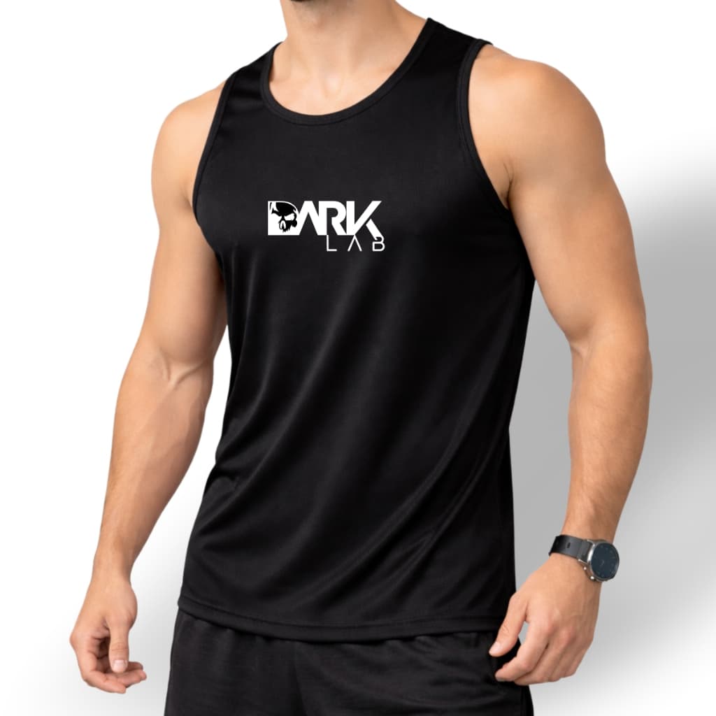 Regata Dry Fit Masculina - Modelo DARKLAB- Academia, Corrida, Basquete, Crossfit Basico