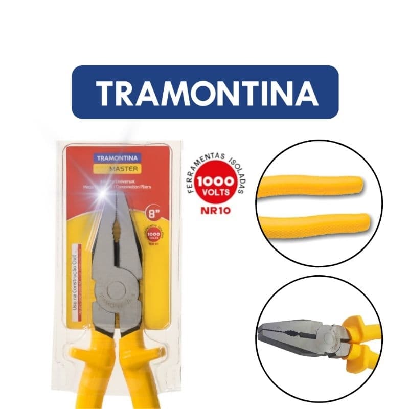 Alicate Tramontina Universal 8 Polegadas 1000 volts Isolamento