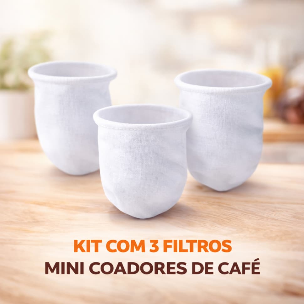 Kit Refil Mini Coador De Café Filtro de Pano Individual Reutilizável