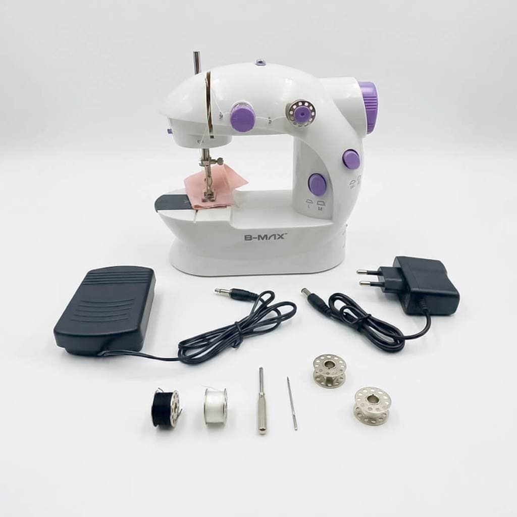 Mini Máquina De Costura Portátil Elétrica Com Pedal Com Duas Velocidades