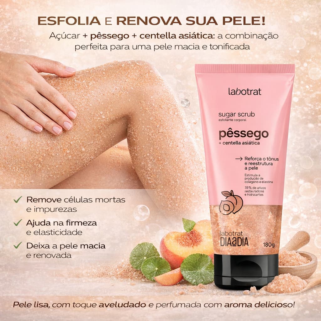 Sugar Scrub Pêssego Labotrat 180g