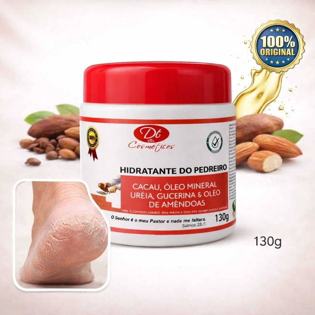 Creme para pés ressecados hidratante Ureia Glicerina Hidratação intensa Variação tamanhos variados