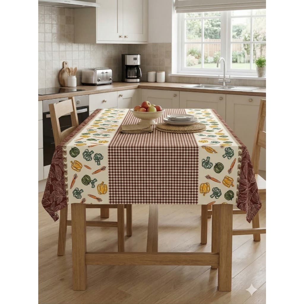 Toalha De Mesa Estampada - Várias Estampas e Tamanhos 6 e 4 cadeiras/Ponta de mesa