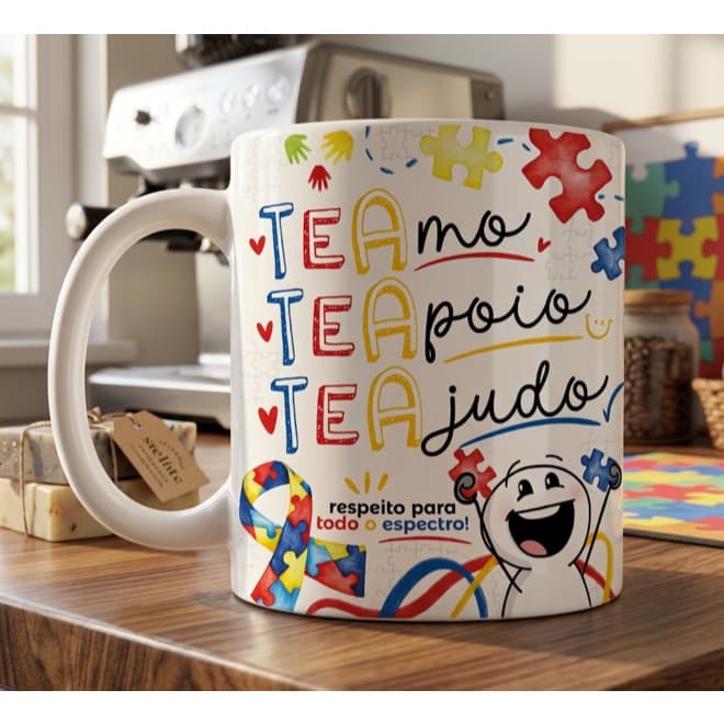 Caneca Inclusiva Infantil – Mundo Atípico | Autismo com Amor - Autistas com amor