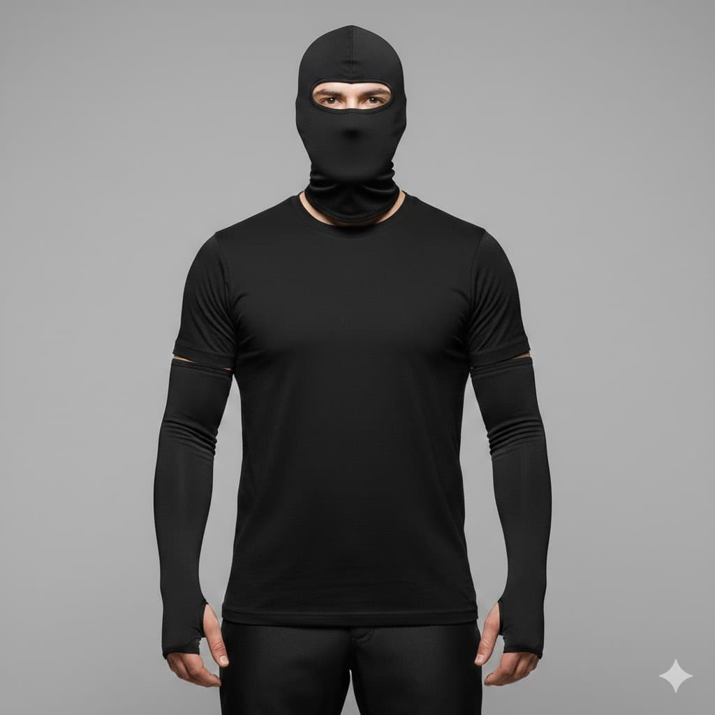 Kit Balaclava e Par Manguito Proteção Uv50+ Motoqueiro Térmica  Premium