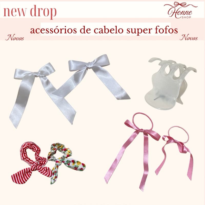 acessórios de cabelo feminino,laço de cabelo branco rosa vermelho amarrador e presilha de laço,piranha de cabelo