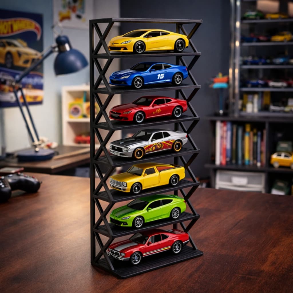 Display Hot Wheels 8 Andares Porta Carrinho Organizador Expositor Colecionador Expositor de mesa Coleção