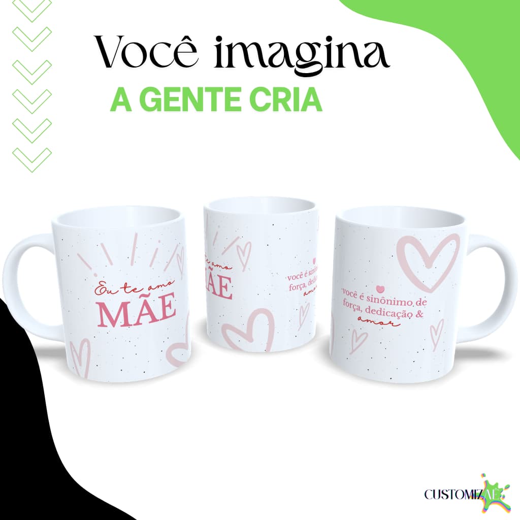 Caneca Personalizada Presente Exclusivo Para Mãe Criativo Porcelana ou Polímero Brilho Intenso 325ml|Mãe| Aniversário|
