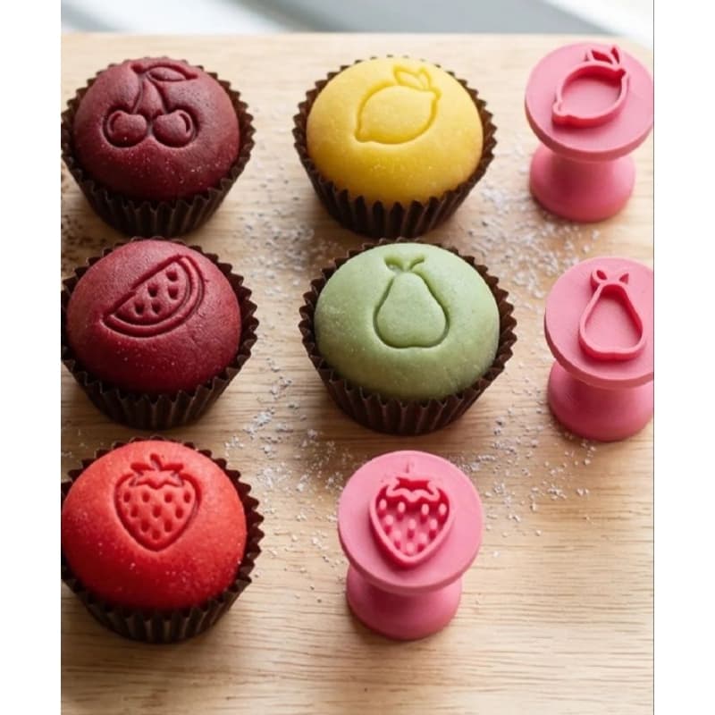 Kit 7 Peças Carimbo Para Brigadeiro Doces Bolo Confeitaria Festa