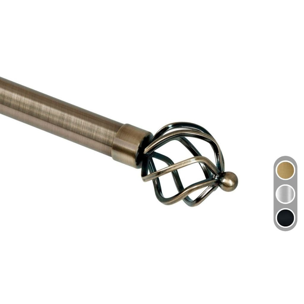Kit Varão Extensivo 1,20 á 2,10m Com Esfera Twister Cromada Para Cortina Grande Quarto Sala