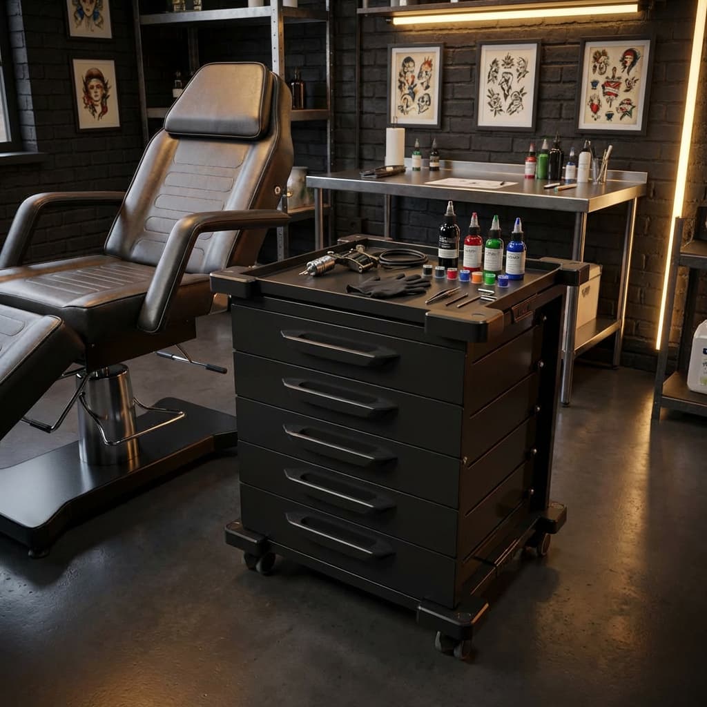 Carrinho organizador Profissional Estúdio de Tatuagem/Tatoo