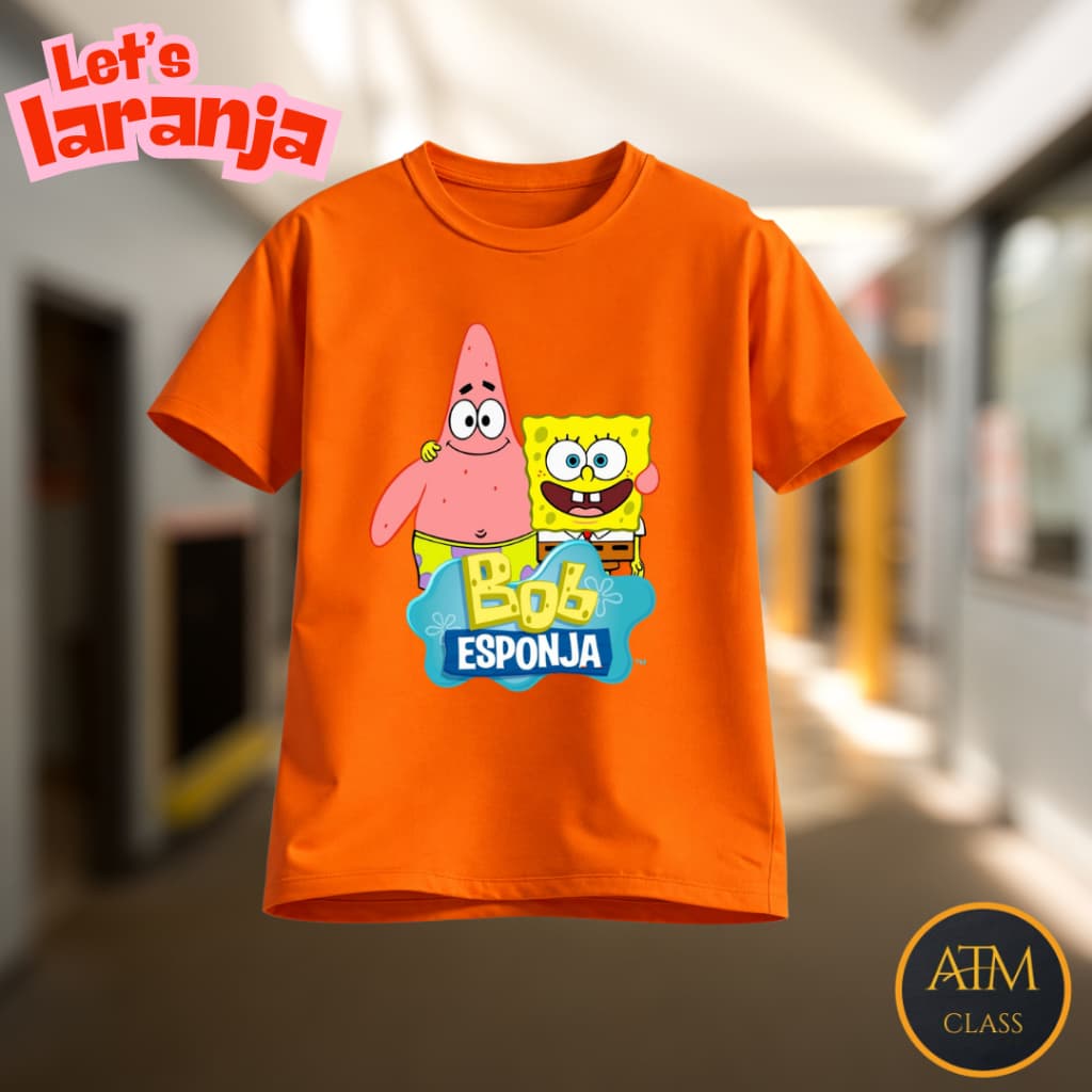 Camiseta Camisa Infantil e Adulto Bob Esponja Diversas Cores 100% Algodão Premium Envio Rapido