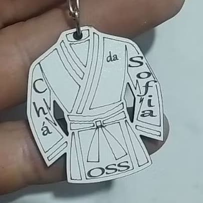 kit 20 unidades de kimono personalizado em mdf com seu nome R 28,00