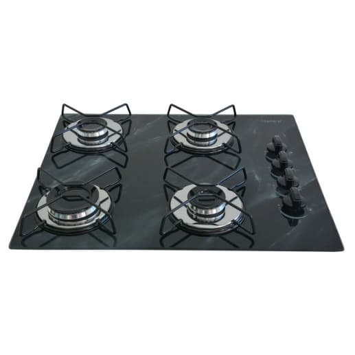 Fogão Cooktop Gás 4 Bocas Ultra Chamalar 127v/220v Preto