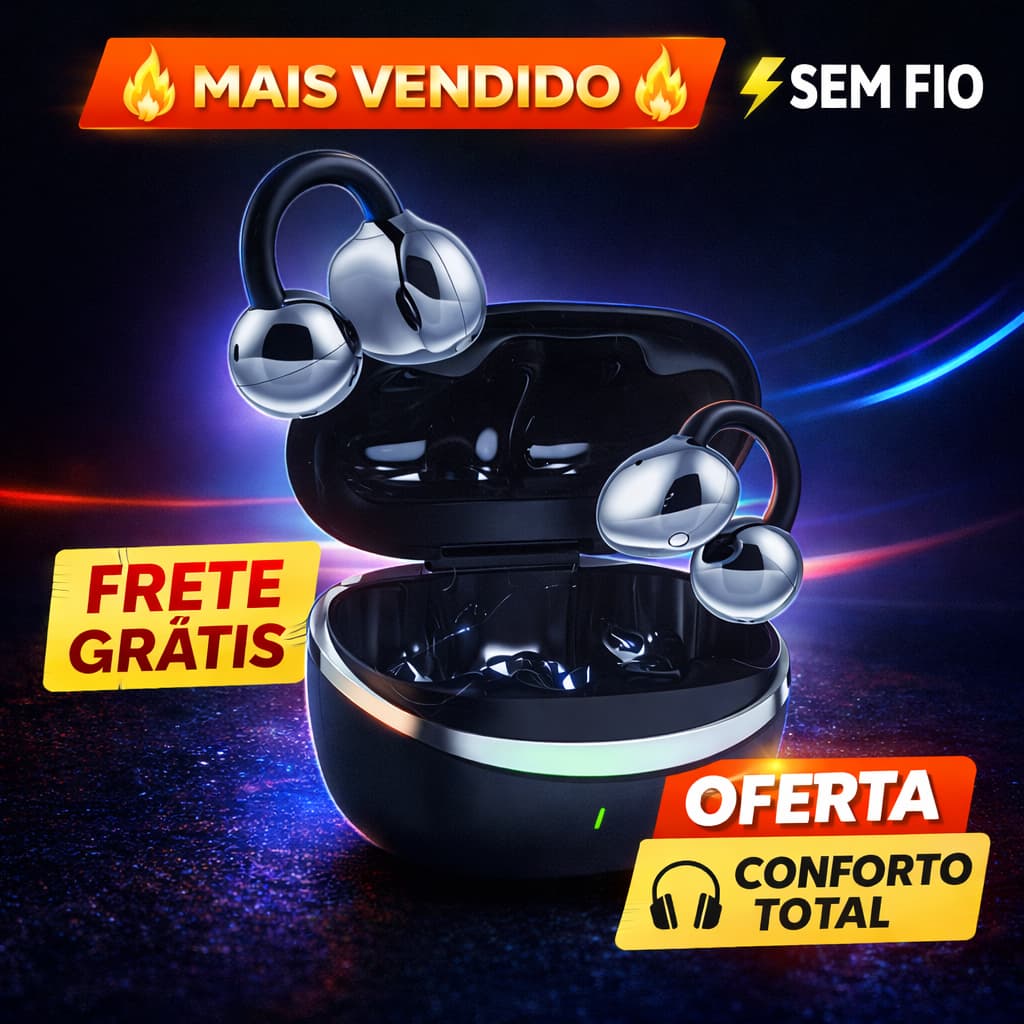 Fone Bluetooth OWS Sem Fio KD-741 HiFi Grave Potente + Conforto Total + Entrega Rápida 🚀